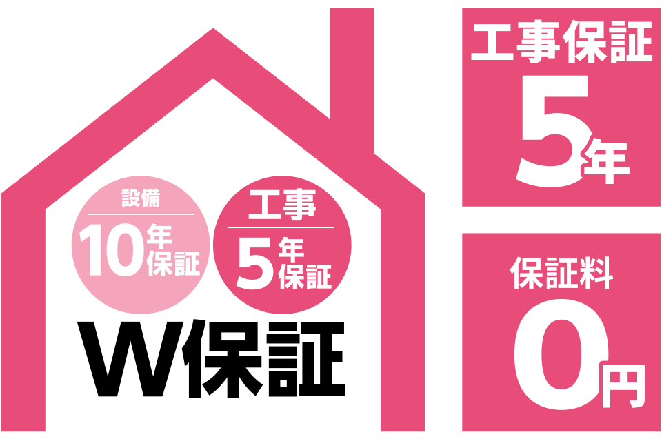 工事5年保証