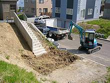 工事中の外装