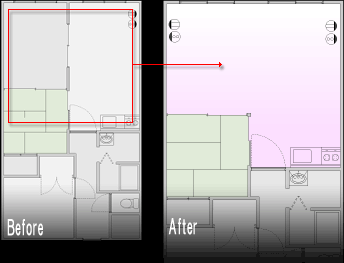 マンションの間取り変更平面図