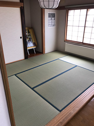 畳と襖の貼替工事　～熊本県産の上級たたみ～