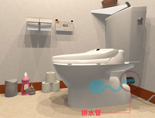 壁排水方式のトイレ