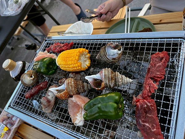 BBQの様子