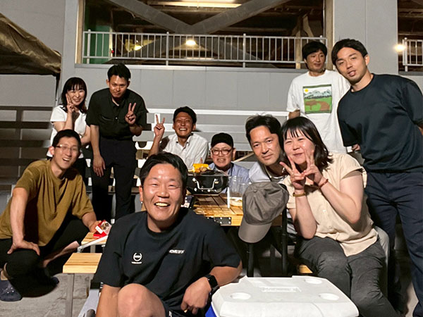屋上BBQ記念撮影