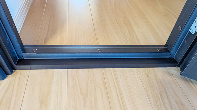 防音ドア施工前後防音室側から撮影