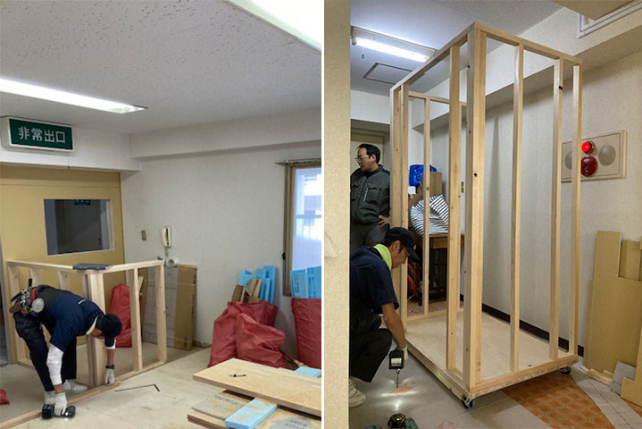 ダンススタジオ床フローリング施工後