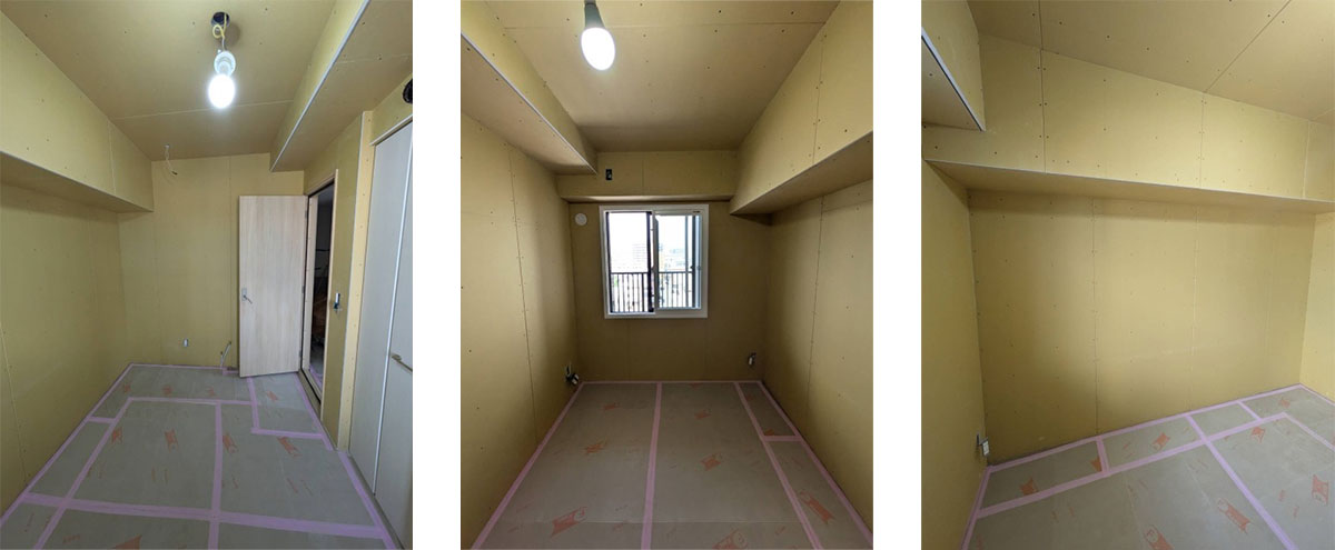 防音工事下地施工後