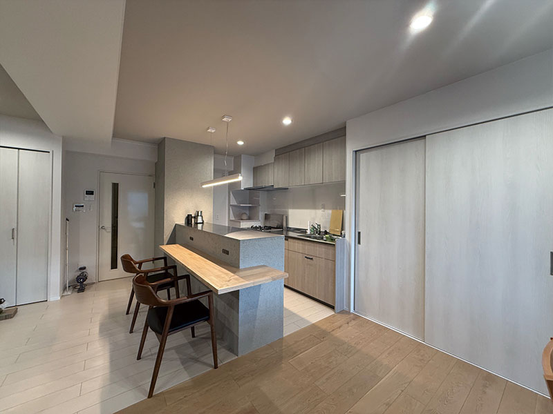 施工後 キッチン全体